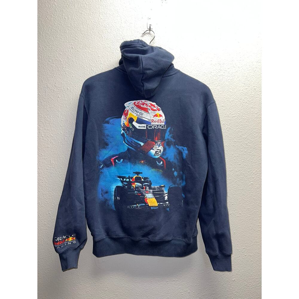 Red Bull Hoodie Oracle Racing EA Sports Blue Pullover Hollister Mens Small